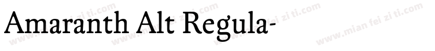 Amaranth Alt Regula字体转换